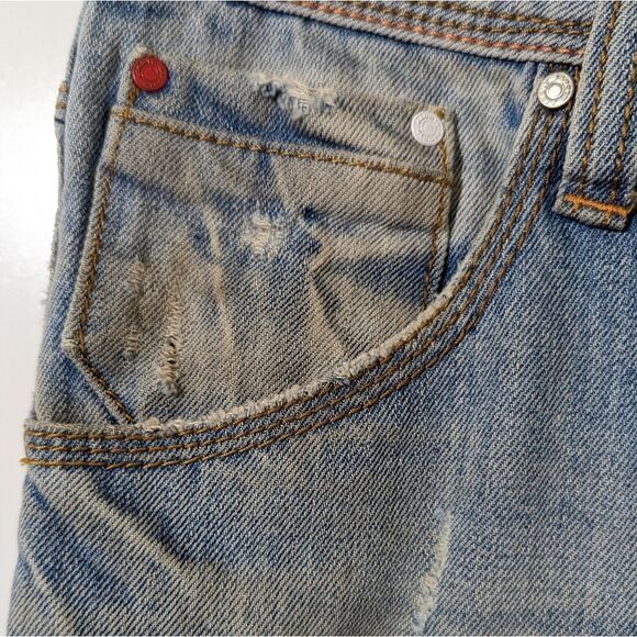 Alcott Supreme Denim 5 Tasche Distressed Men's Jeans Size 50 EU 34 US - Picture 7 of 9